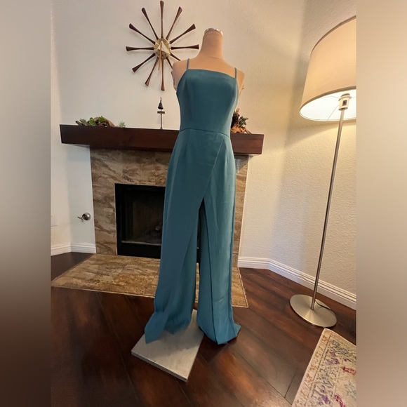 WHBM Teal Convertible Split-Leg Jumpsuit - Picture 12 of 13